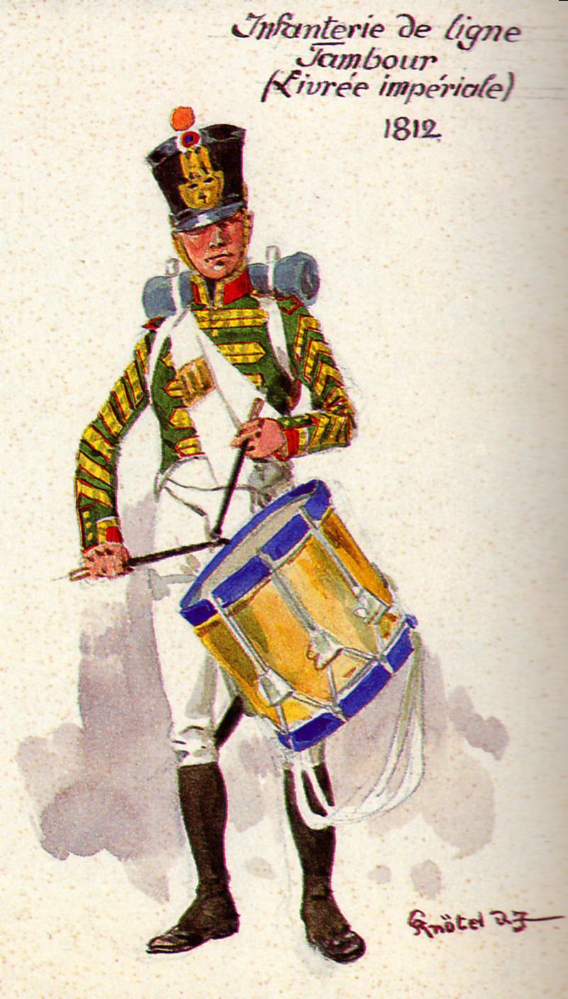 Tambour de fusiliers 4e de ligne 1812