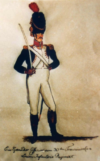 Officier de Grenadiers 1810-1812 30e de Ligne