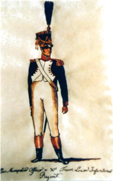 Officier de Fusiliers 1810-1812 30e de Ligne