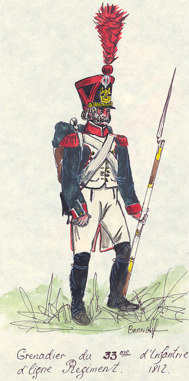 Grenadier 33e de Ligne 1812