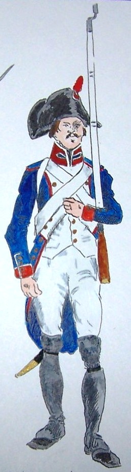 Fusilier 33e de Ligne grande tenue 1800