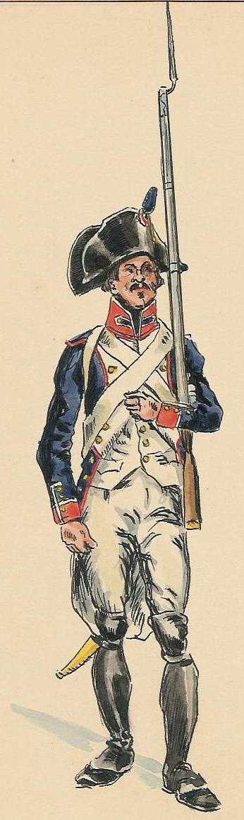 Fusilier 33e de Ligne grande tenue 1800