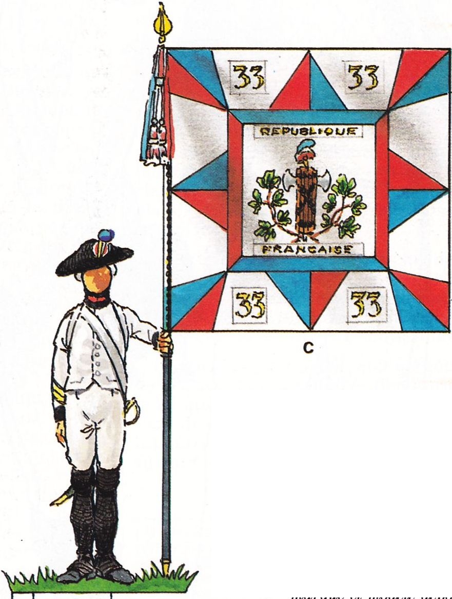 Porte drapeau 33e de Ligne 1801