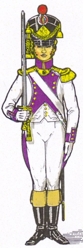 Officier de Fusilier 33e de Ligne, 1806-1807