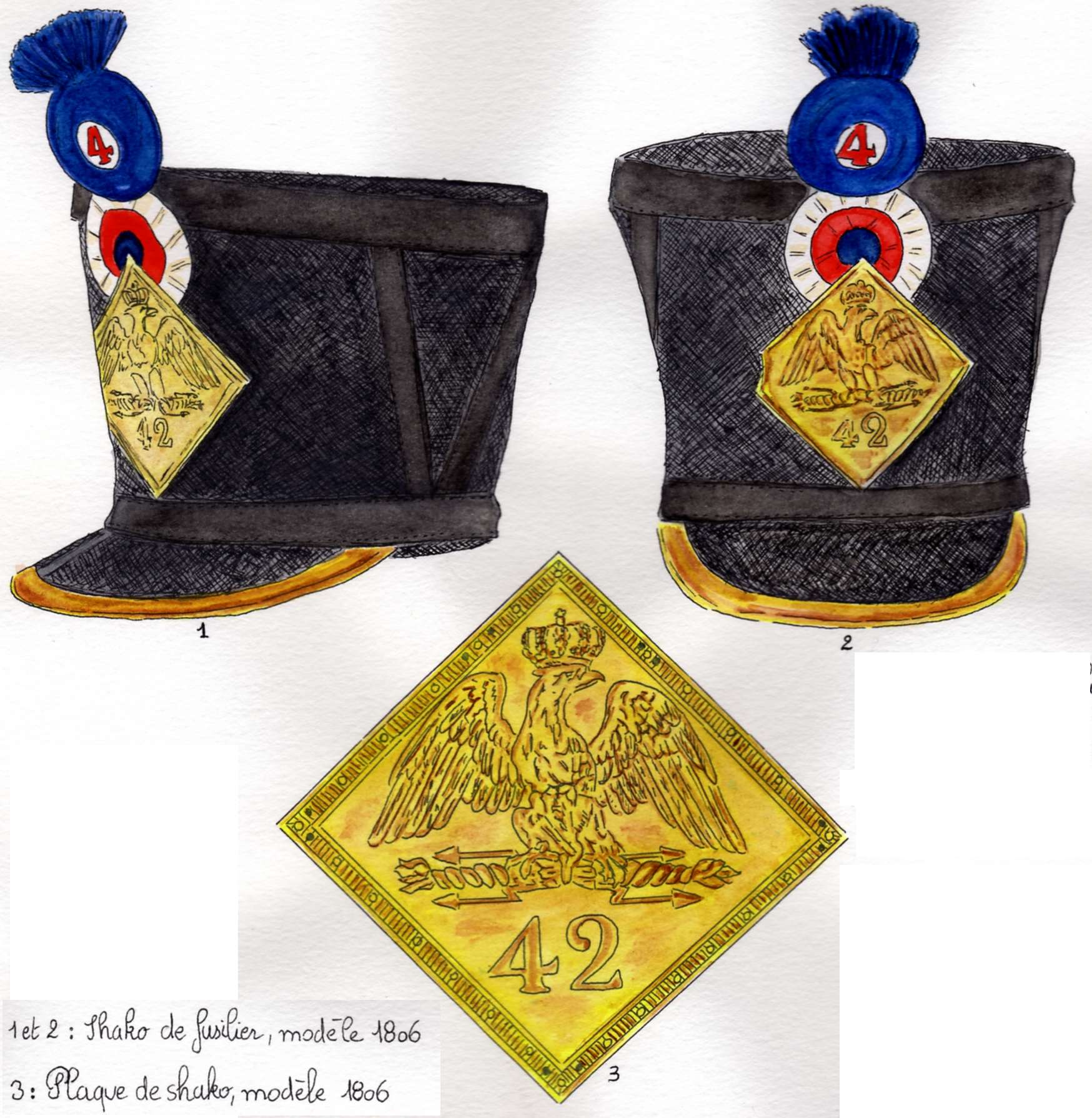 shako de fusilier du 42e de ligne 1806