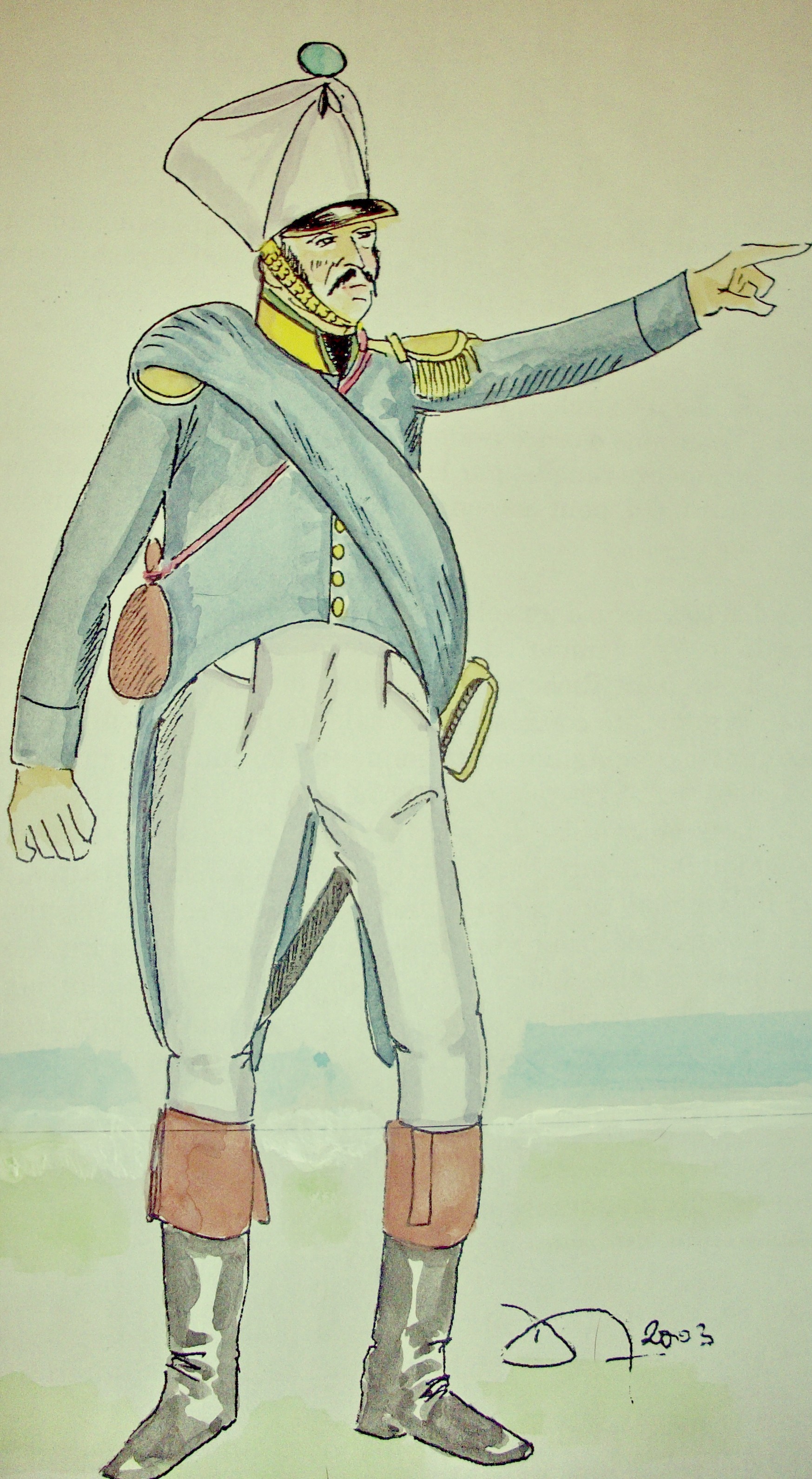 Officier de Voltigeurs en 1811 en Espagne