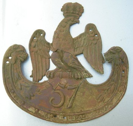 Plaque de shako 57e de ligne, 1810-1812