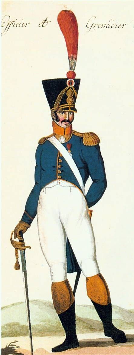 Officier de Grenadiers et Grenadier du 63e de ligne 1807-1808