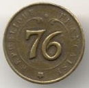 Bouton 76e de Ligne