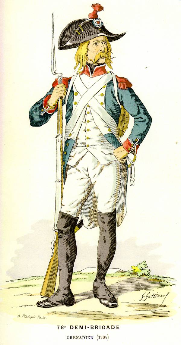 Grenadier de la 76e Demi-brigade en 1796