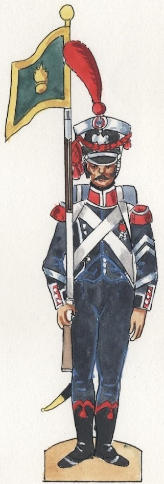 Sergent porte fanion de Carabiniers 8e Lger 1809-1810