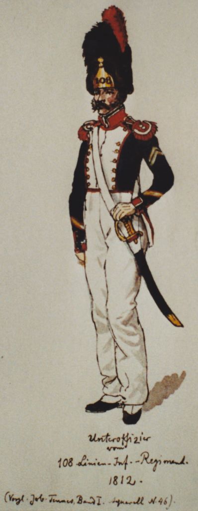 Grenadier 108e de Ligne, 1812-1813