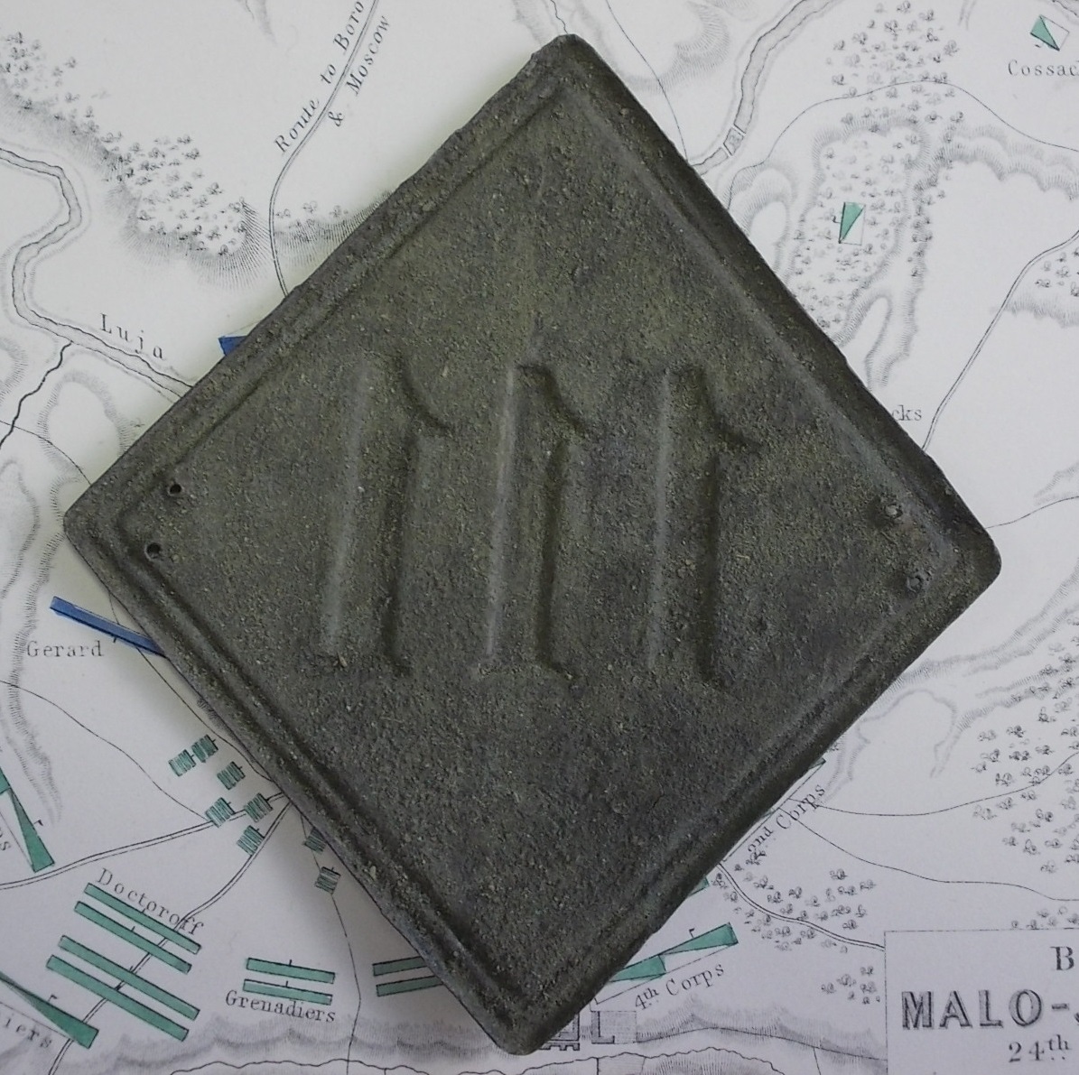 Plaque de shako du 111e de Ligne, modle 1810