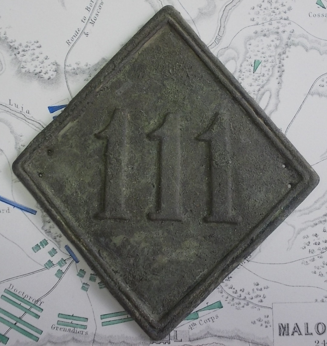 Plaque de shako du 111e de Ligne, modle 1810