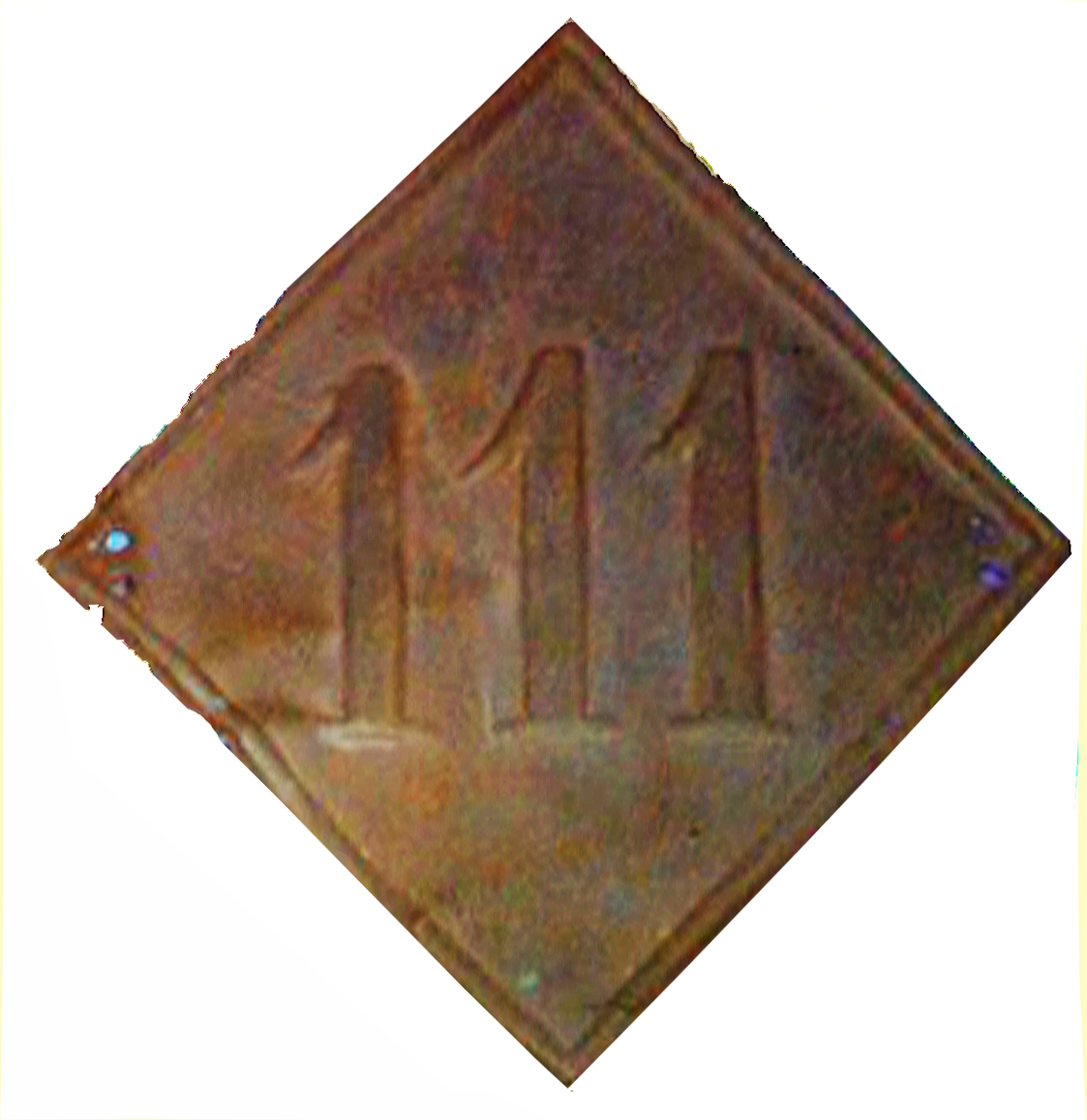 Plaque de shako du 111e de Ligne, modle 1810