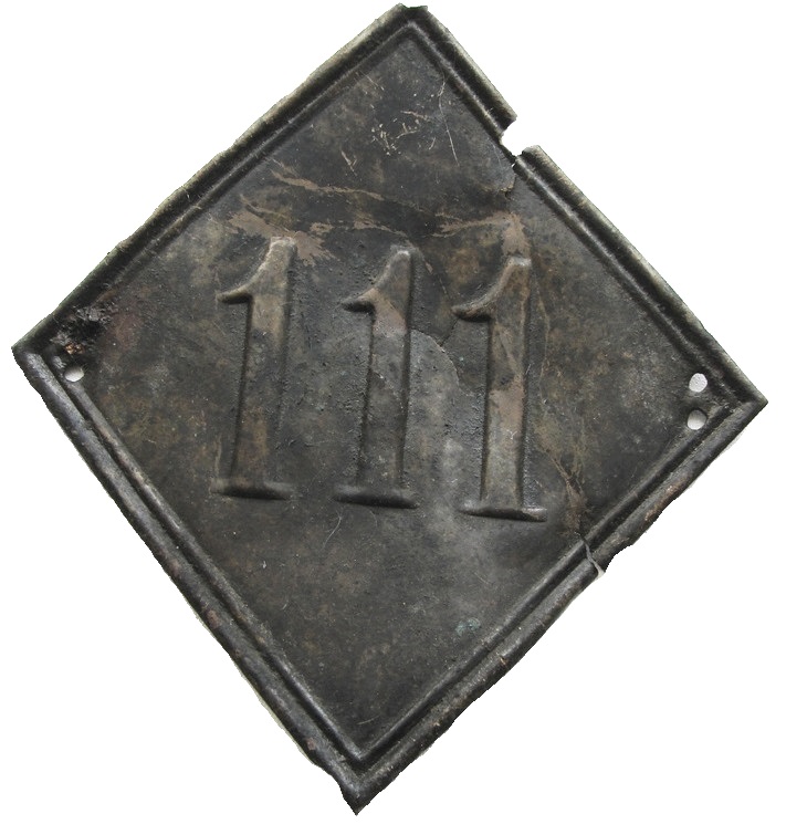 Plaque de shako du 111e de Ligne, modle 1810