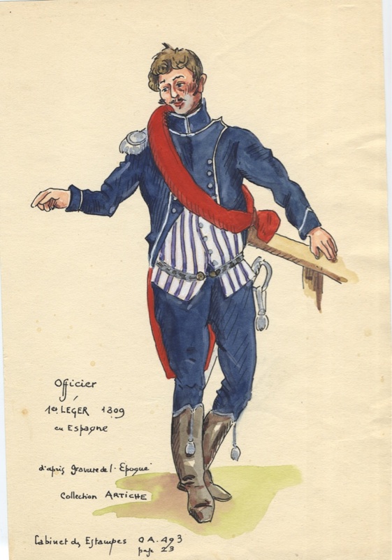 Officier 1er Lger 1809