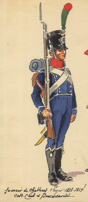 Fourrier de Chasseurs 1813-1814 1er Lger