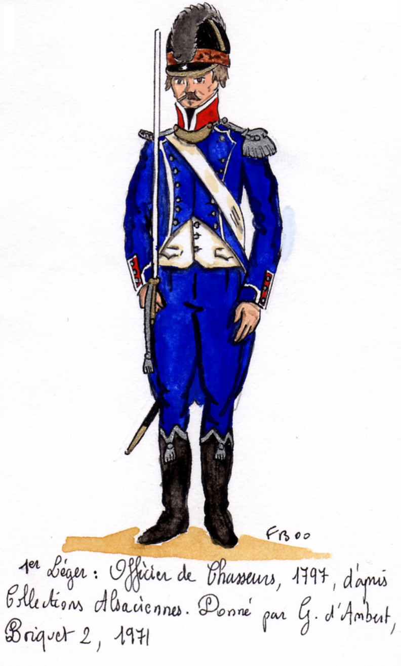 Officier de Chasseurs 1er Lger Boersch 1797