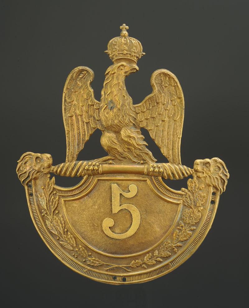 Plaque de shako 5e de ligne, 1812