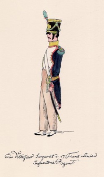 Sous-officier de Voltigeurs du 17e de Ligne, 1807-1808