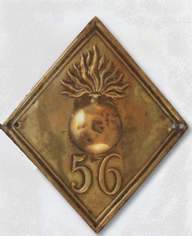 Plaque de shako de grenadier du 56e de Ligne  vers 1810