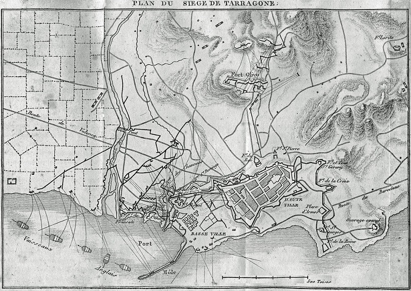 Sige de Stralsund en 1807 d'aprs un dessin allemand d'poque