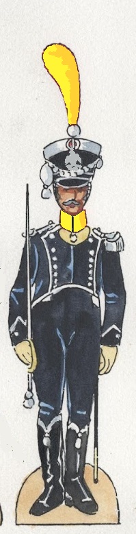 Officier de Voltigeurs du 6e Lger en 1813 d'aprs un uniforme d'poque