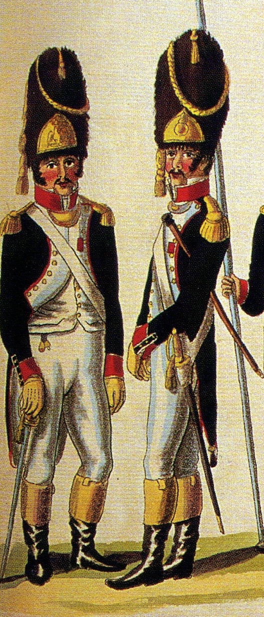 Officiers de grenadiers du 93e de Ligne  Hambourg vers 1807-1808