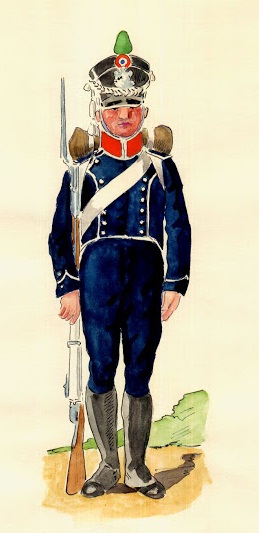 Officier de Chasseurs, infanterie lgre, 1813