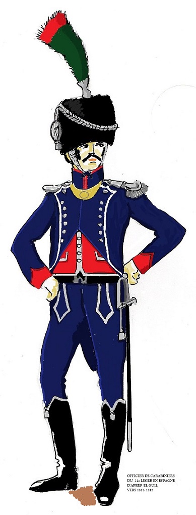 Officier Carabiniers 21e Lger, 1811-1812 El Guil