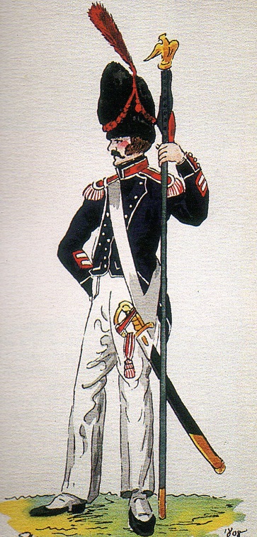 Sergent-major porte Aigle du 21e Lger, 1806-1807 Zimmermann