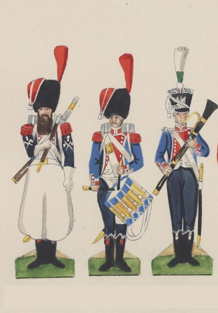 Sapeur, tambour et musicien rgimentaire 25e lger, 1809-1812