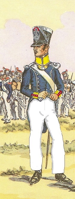 Officier de Voltigeurs 25e lger 1813