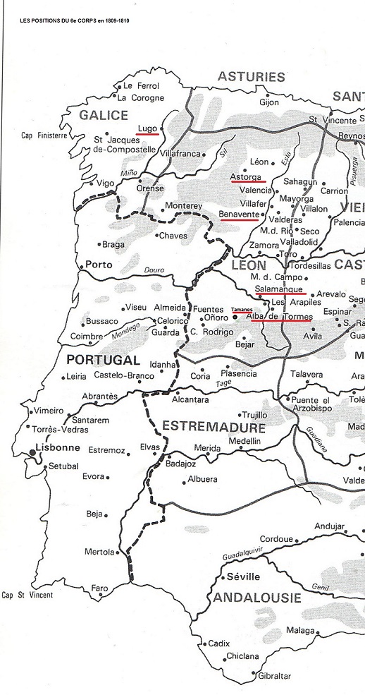 Positions du 6e Corps en 1809-1810