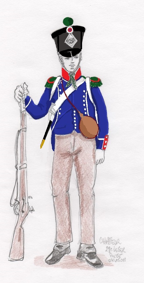 Chasseur du 28e Lger en 1809