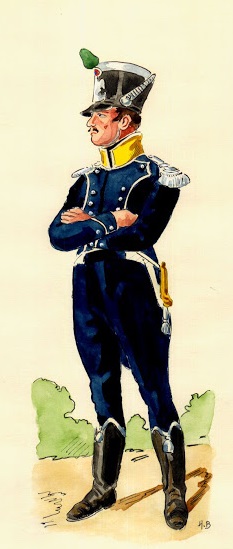 Officier de Voltigeurs du 32e Lger, 1813-1814