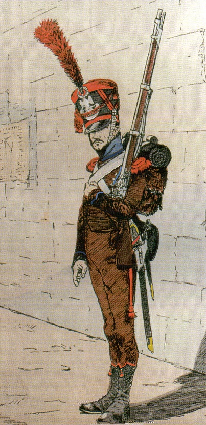 Officier de Chasseurs de montagne en colback vers 1811