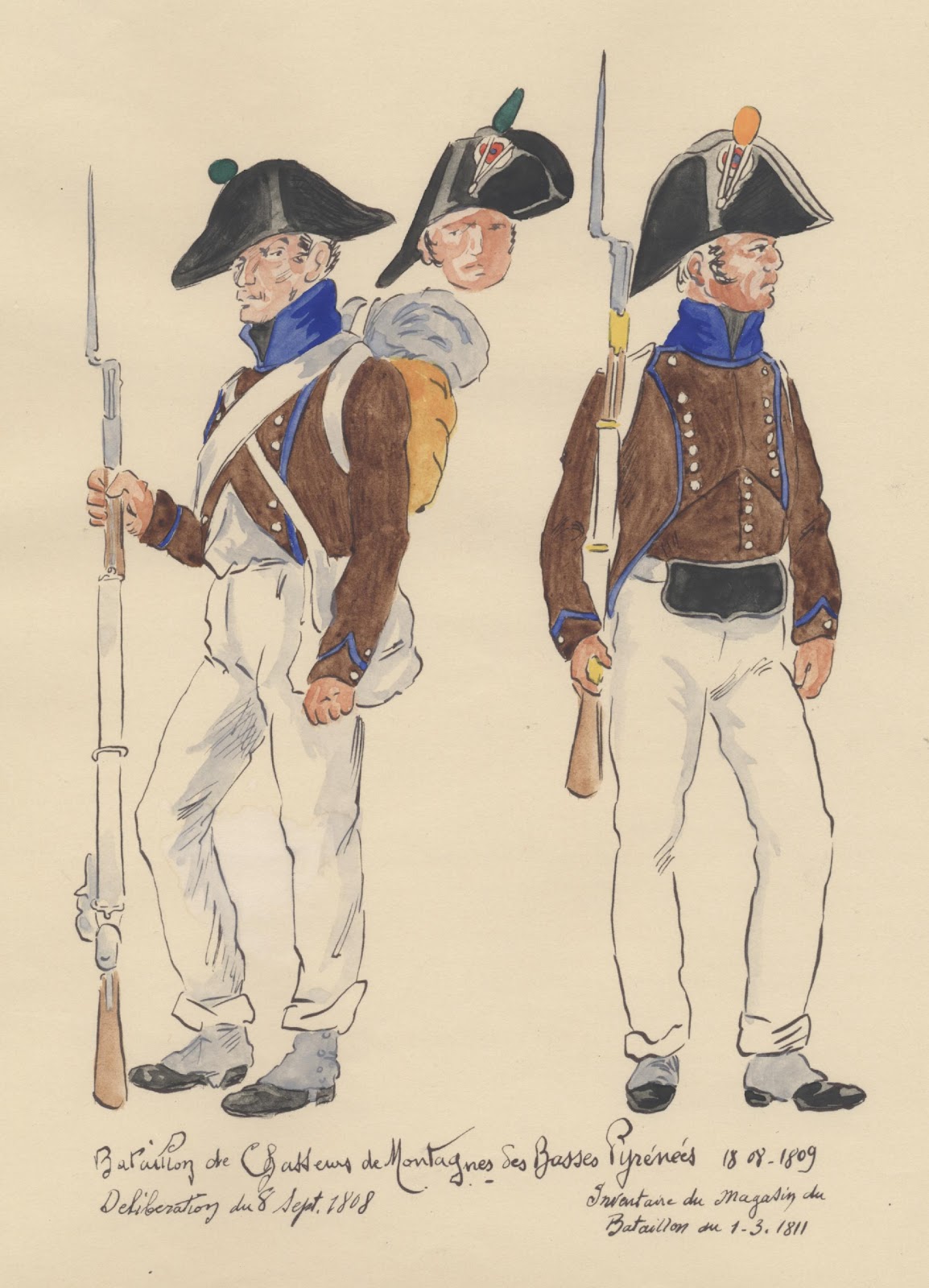 Chasseurs de montagne des Bassses Pyrnes, 1808-1811