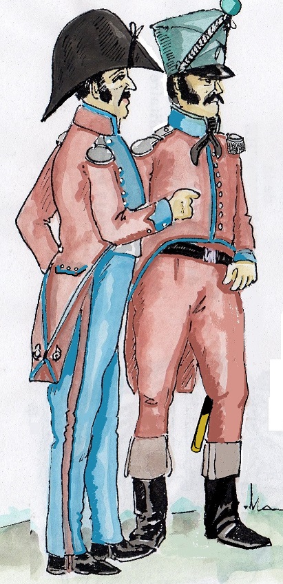 Officiers des chasseurs de montagne, 1809 -1811