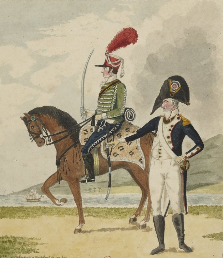 Officier de fusilier et dragon de la Garde nationale de la Guadeloupe