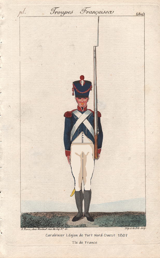 Carabinier, Lgion de Port Nord-Ouest, le de France, 1807