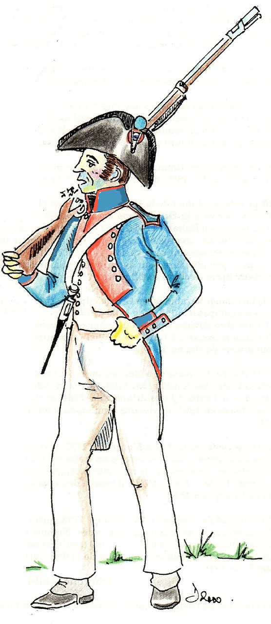 Fusilier de la 46e Demi-brigade en tenue coloniale