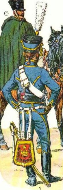 Hussard, 5e Hussards, tenue d't en dolman, 1807