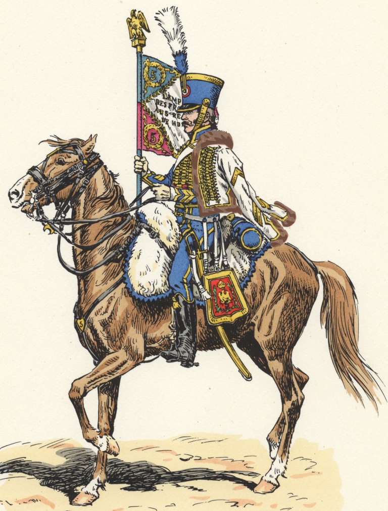 Marchal des Logis chef porte aigle, 5e Hussards, 1807