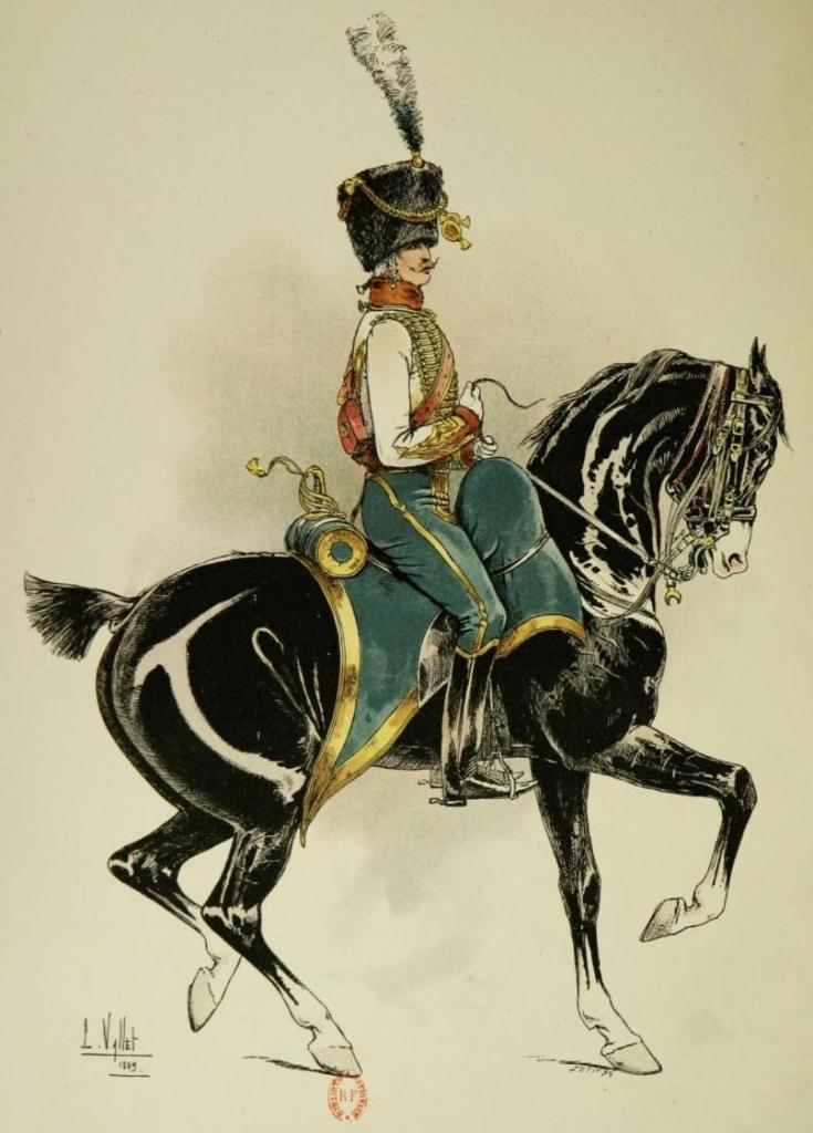 Officier Cie d'lite 5e Hussards, 1806