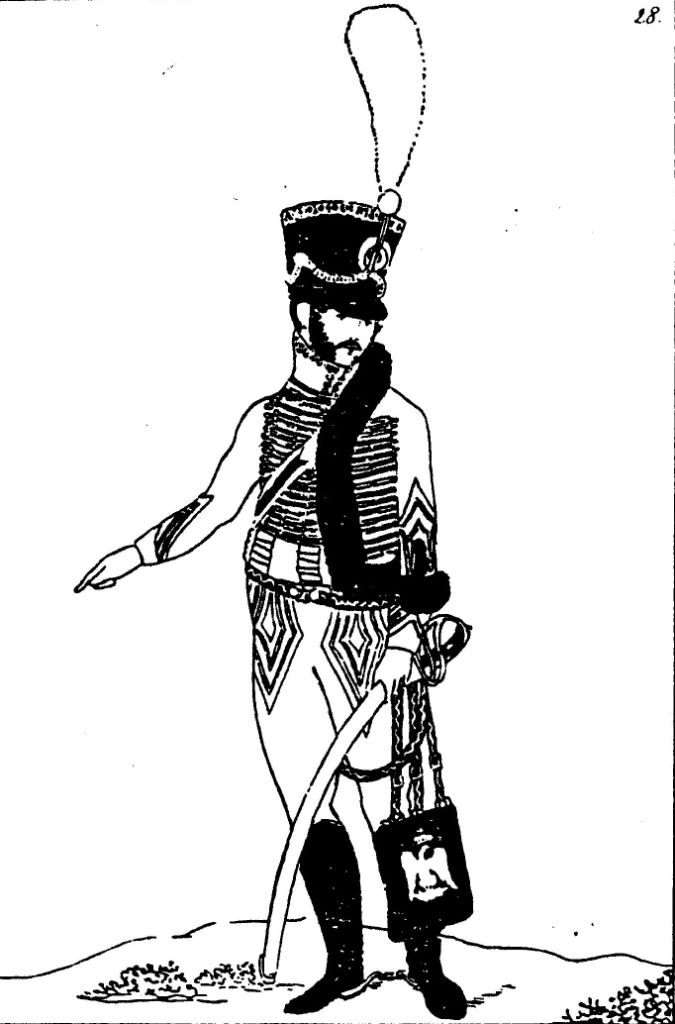 Officier du 5e Hussards 1812