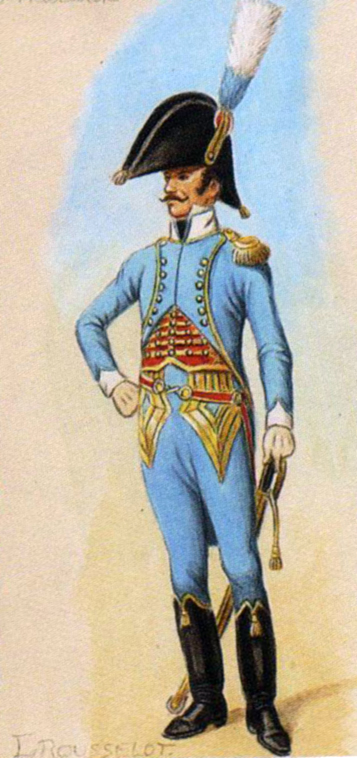 Officier, tenue de ville 5e Hussards