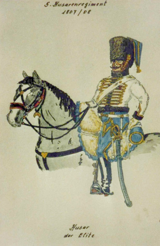 Hussard, Compagnie d'lite, 5e Hussards, 1806-1808