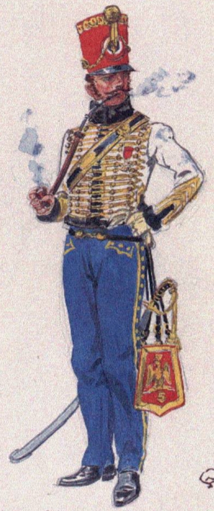 Chef d'escdron, 5e Hussards, 1813-1814